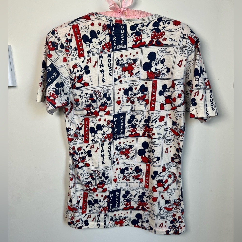 SOLD // Vintage Mickey & Minnie Mouse Comic Strip Tee York Originals Medium - Picture 4 of 5